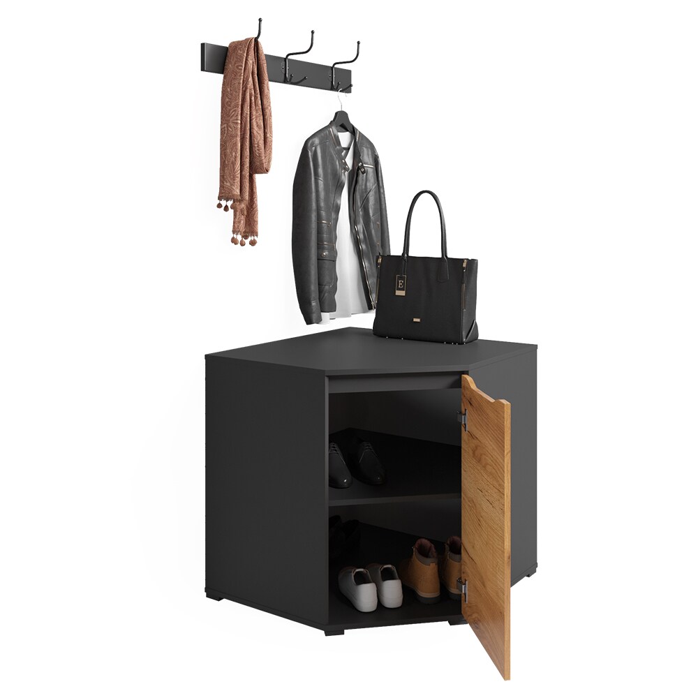 Vicco Eckkommode Ruben 78 x 77 cm Anthrazit Eiche Schrank