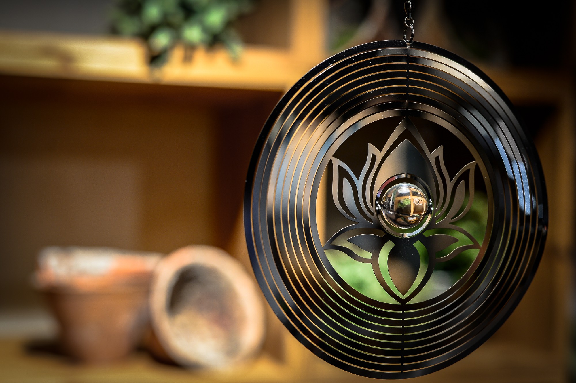 Windspiel 'Lotus', silber, Ø 18 cm, H 18 cm günstig bestellen