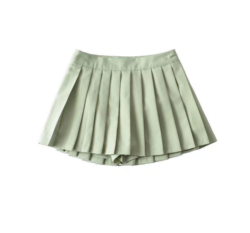 Osion - Mini geplooide rok met hoge taille