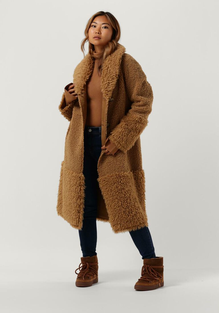 BEAUMONT bruine beaumont teddy jas lammy reversible coat