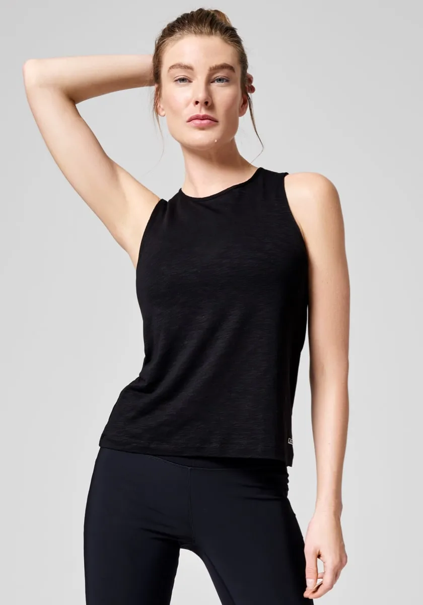Casall Soft Texture Tank Black