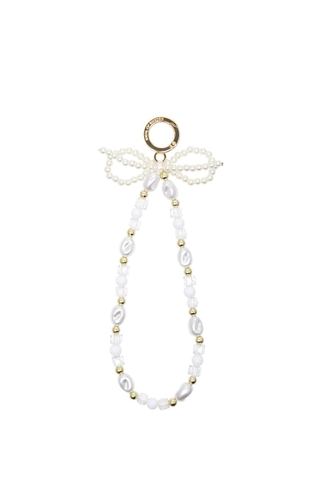 Phone Wristlet Strap Pearl Bow