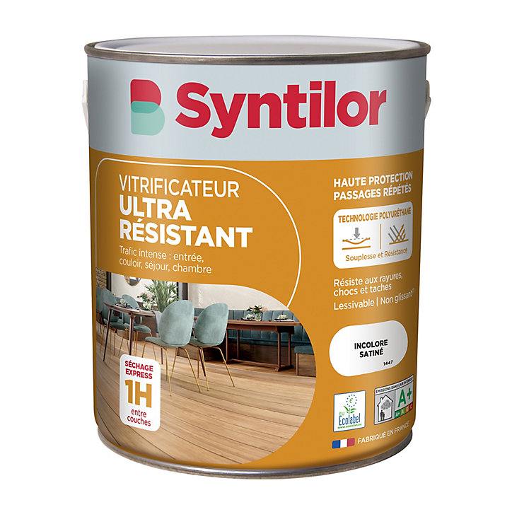 Vitrificateur ultra résistant Syntilor incolore satiné 2,5L
