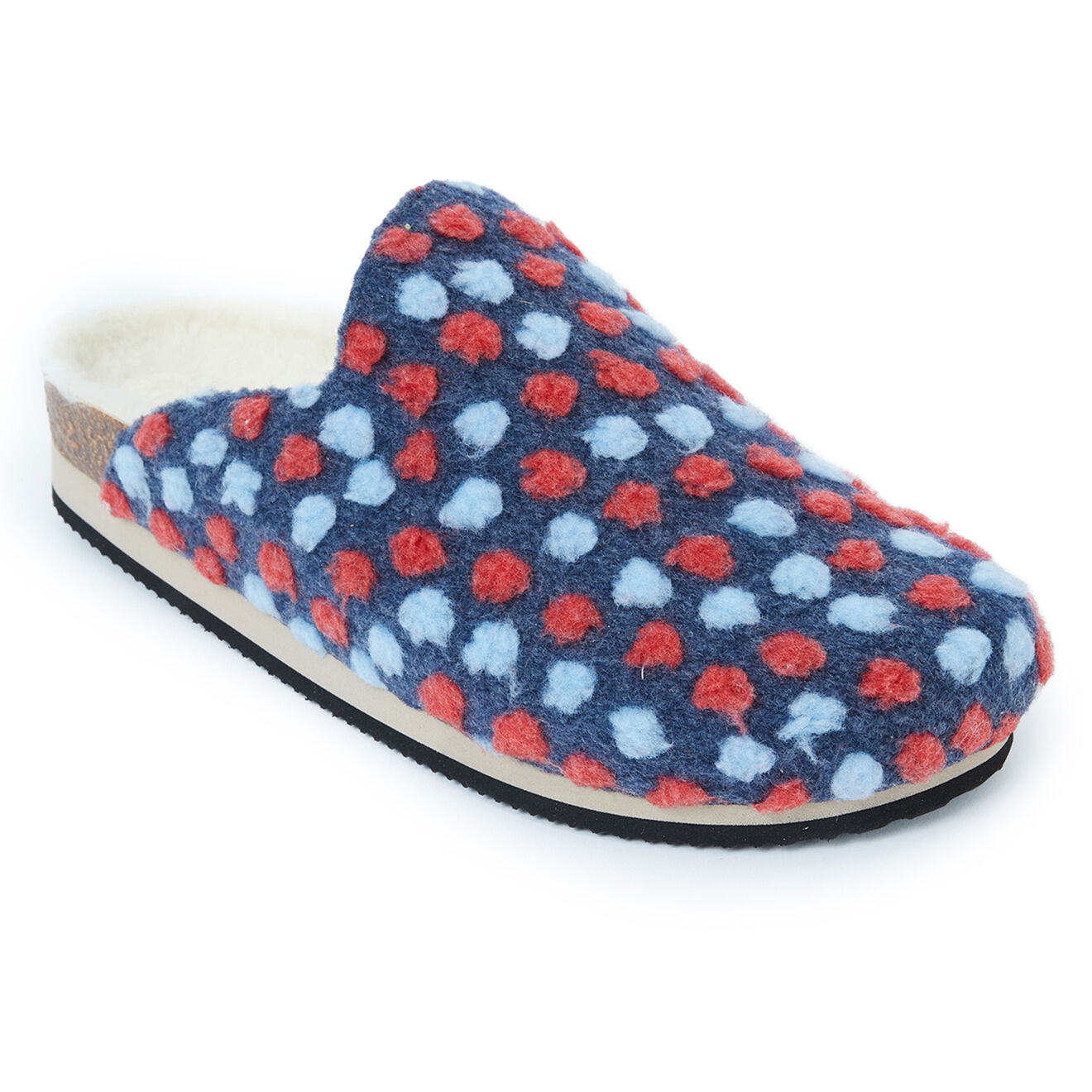 Mandèl Chaussons Angel Dots bleu marine/bleu ciel/rose