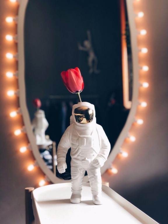 Seletti Cosmic Diner Starman vaas wit