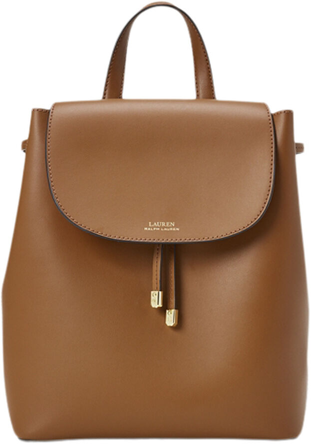 Lauren Ralph Lauren Drawstring Leather Backpack Brun