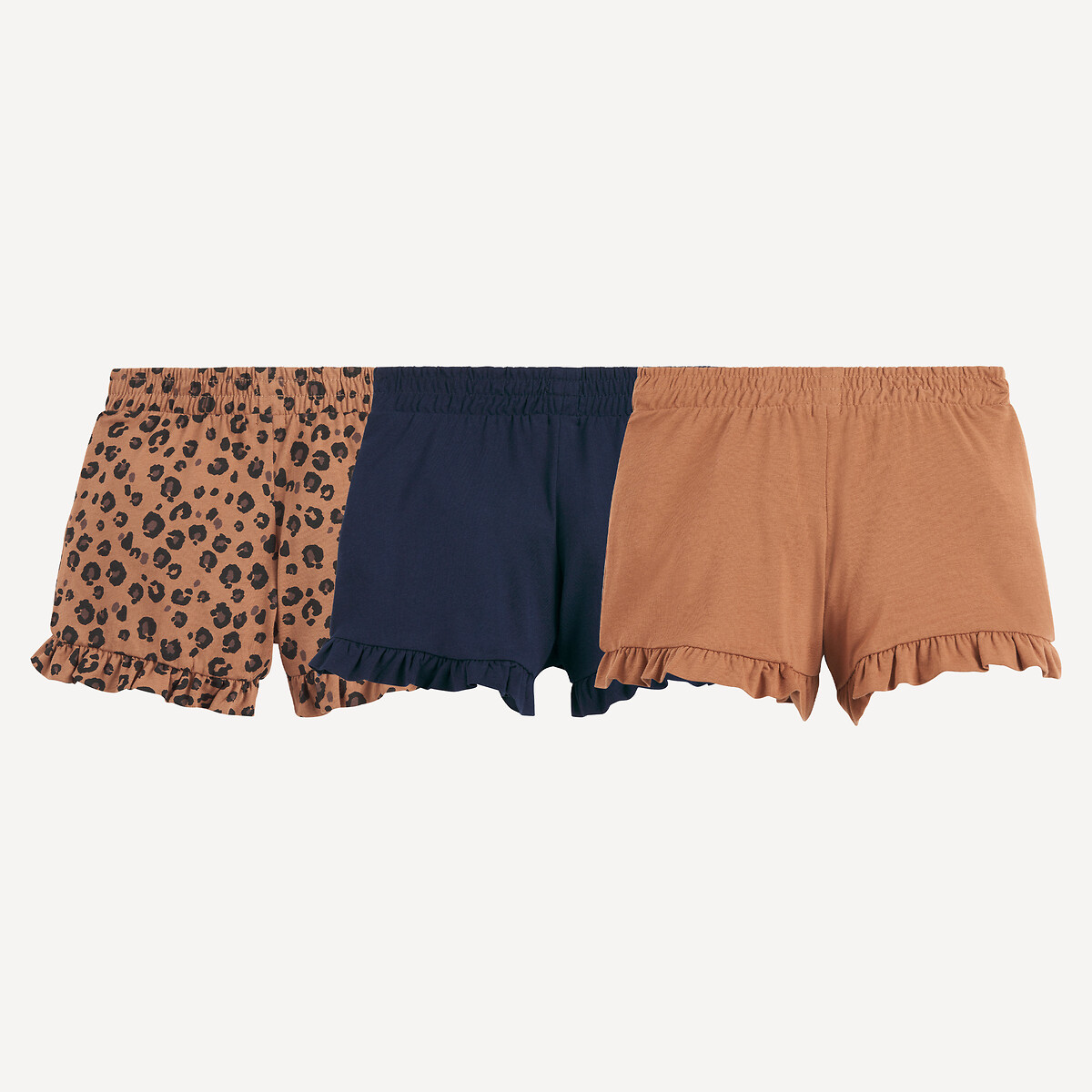 COLEÇÃO LA REDOUTE<br>Conjunto de 3 shorts em malha