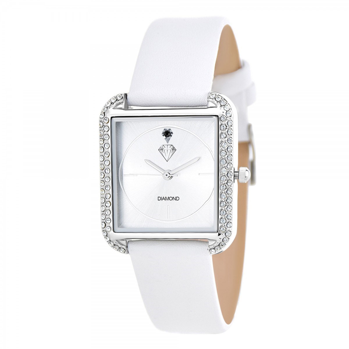 Montre Marwa SC Crystal ornée d'un véritable diamant noir et de 72 Cristaux scintillants