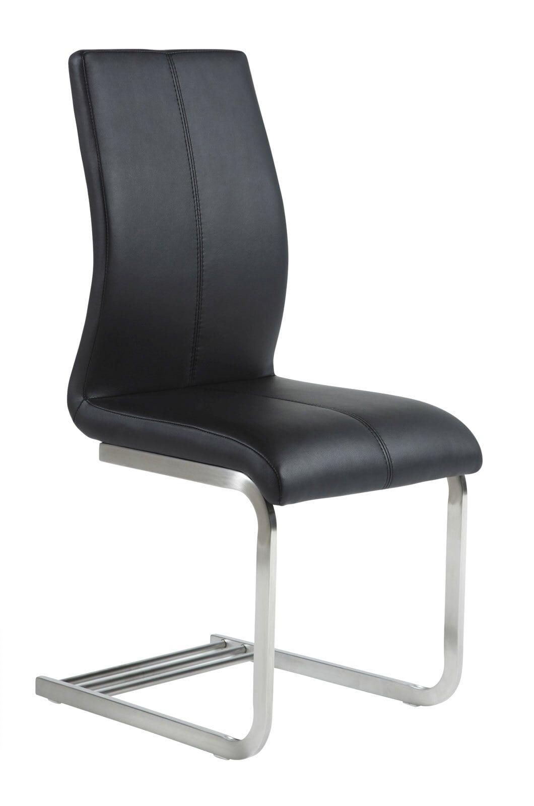 MONDO Esszimmerstuhl AMATI ST M5 D Edelstahl /Lederlook schwarz