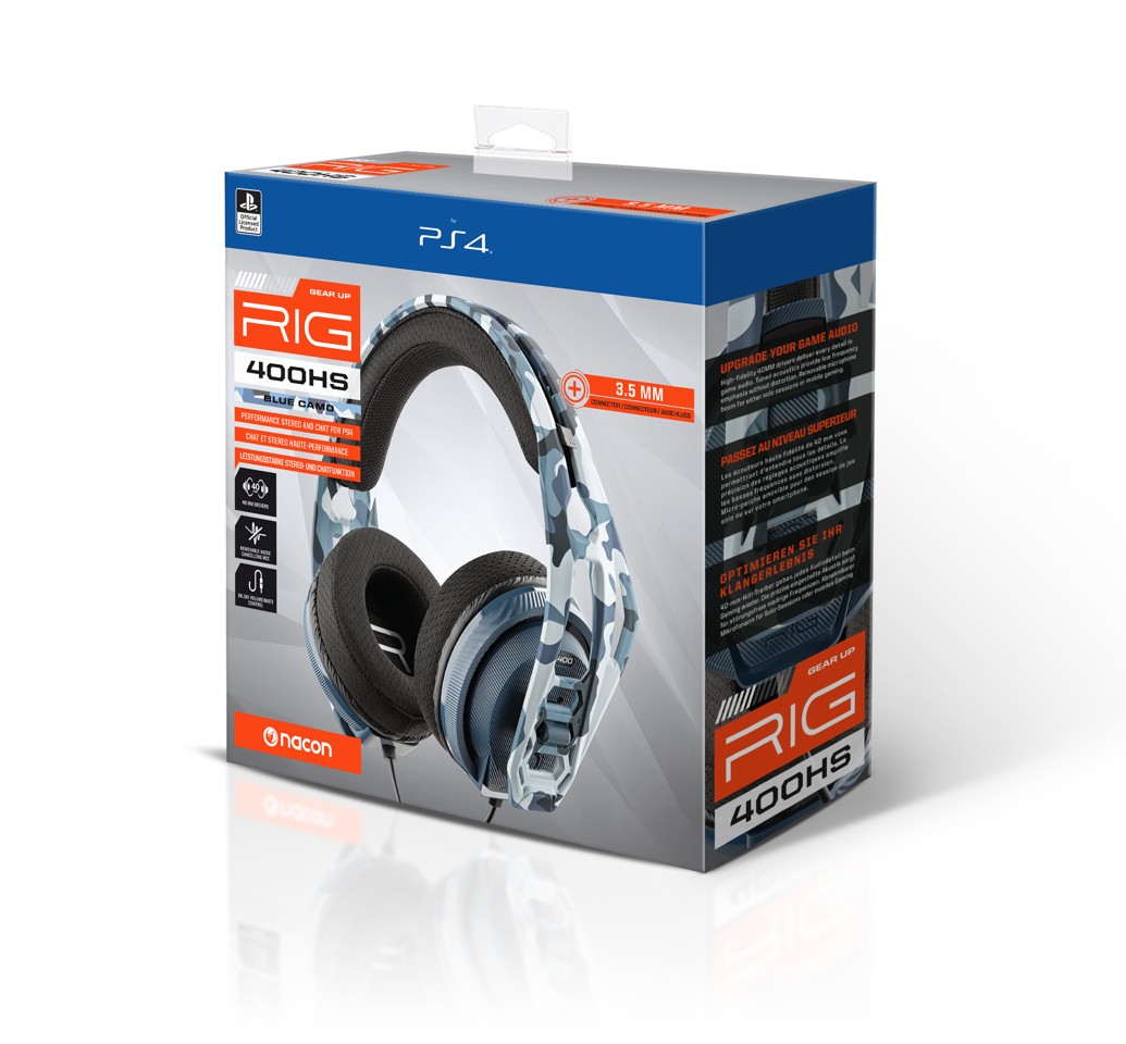 Nacon RIG 400HS Wired Headset Xbox, PC/Mac Camo Blue