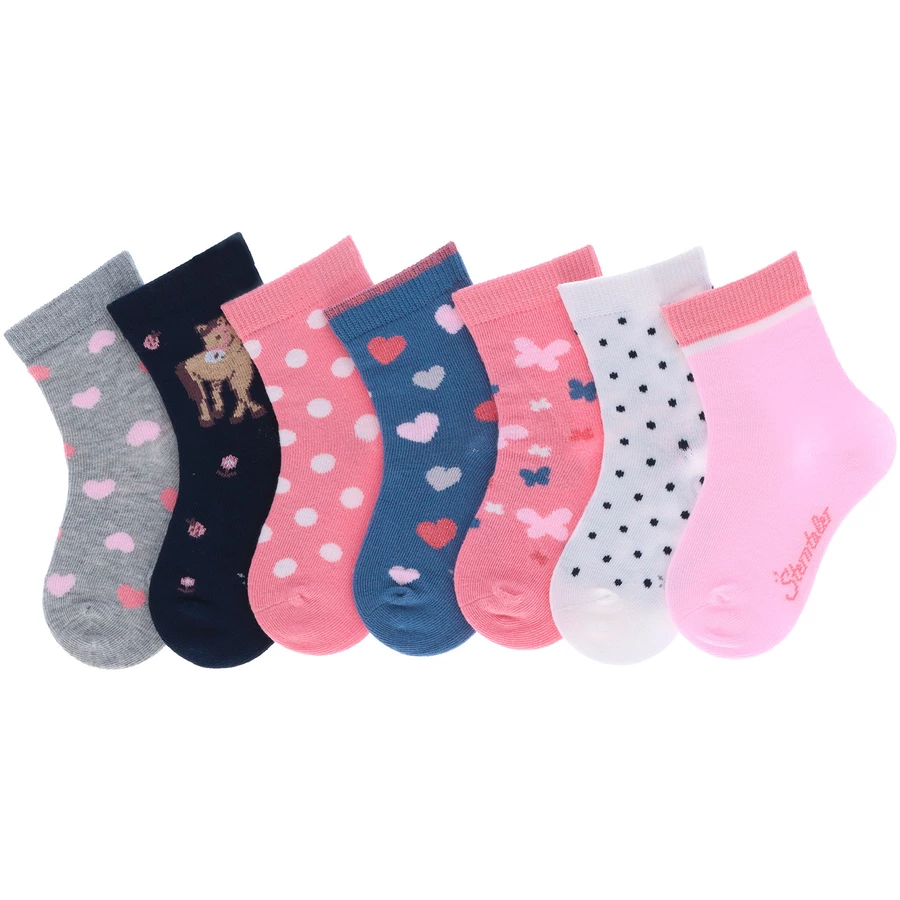 Sterntaler Söckchen Punkte, 7er-Box rosa