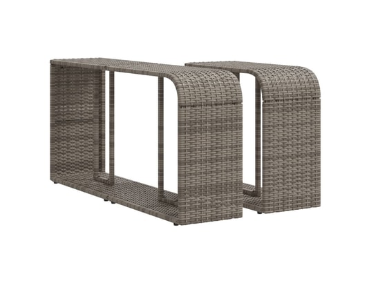 VIDAXL - Patère étagères de rangement 2 pcs gris résine tressée