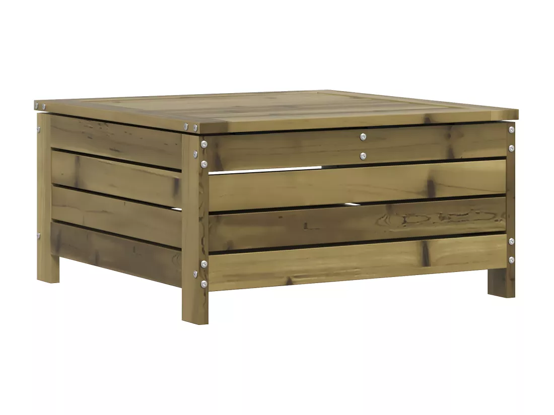 Repose-pied de jardin 62x63,5x32 cm bois de pin imprégné