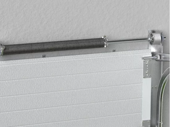 Porte de garage sectionnelle effet bois anthracite motorisée L254 x H218 cm - PRIETA