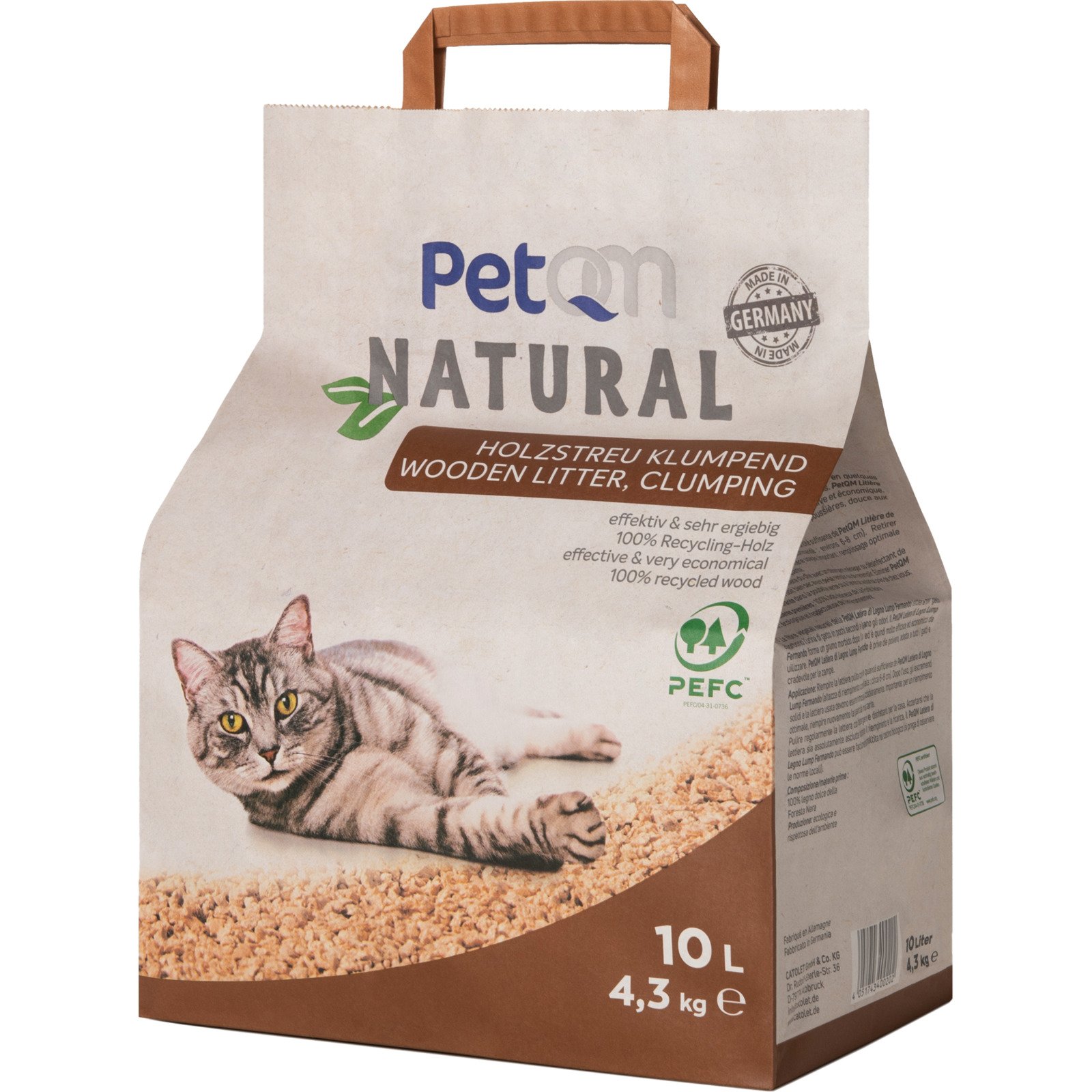 PetQM 4.3 kg klumpendes Holzstreu