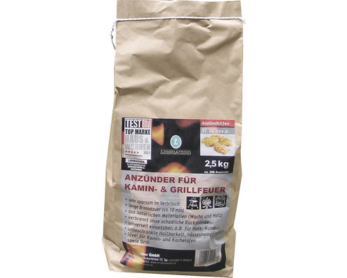 Aanmaakblokjes voor open haarden en barbecues, Lienbacher, vanaf 5 x 2,5 kg, ca. 200 stuks