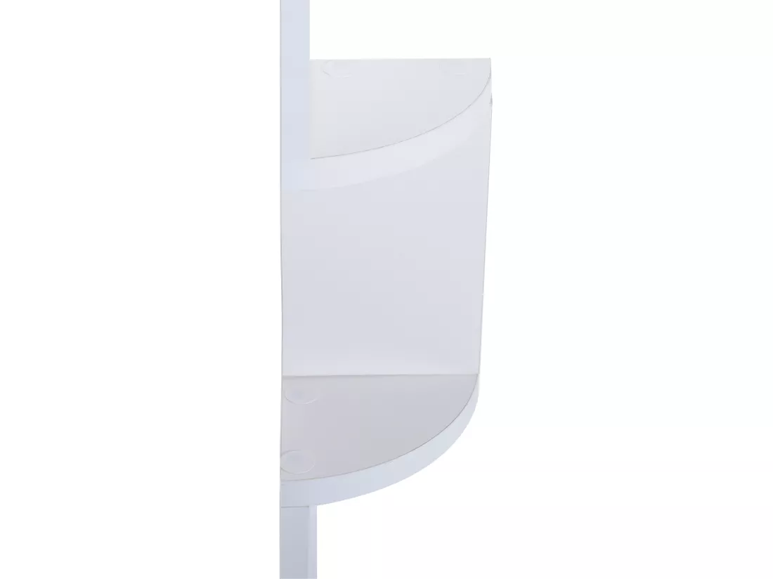 HOMCOM Étagère d'angle design contemporain zig zag 5 niveaux 12L × 12l × 120H cm blanche