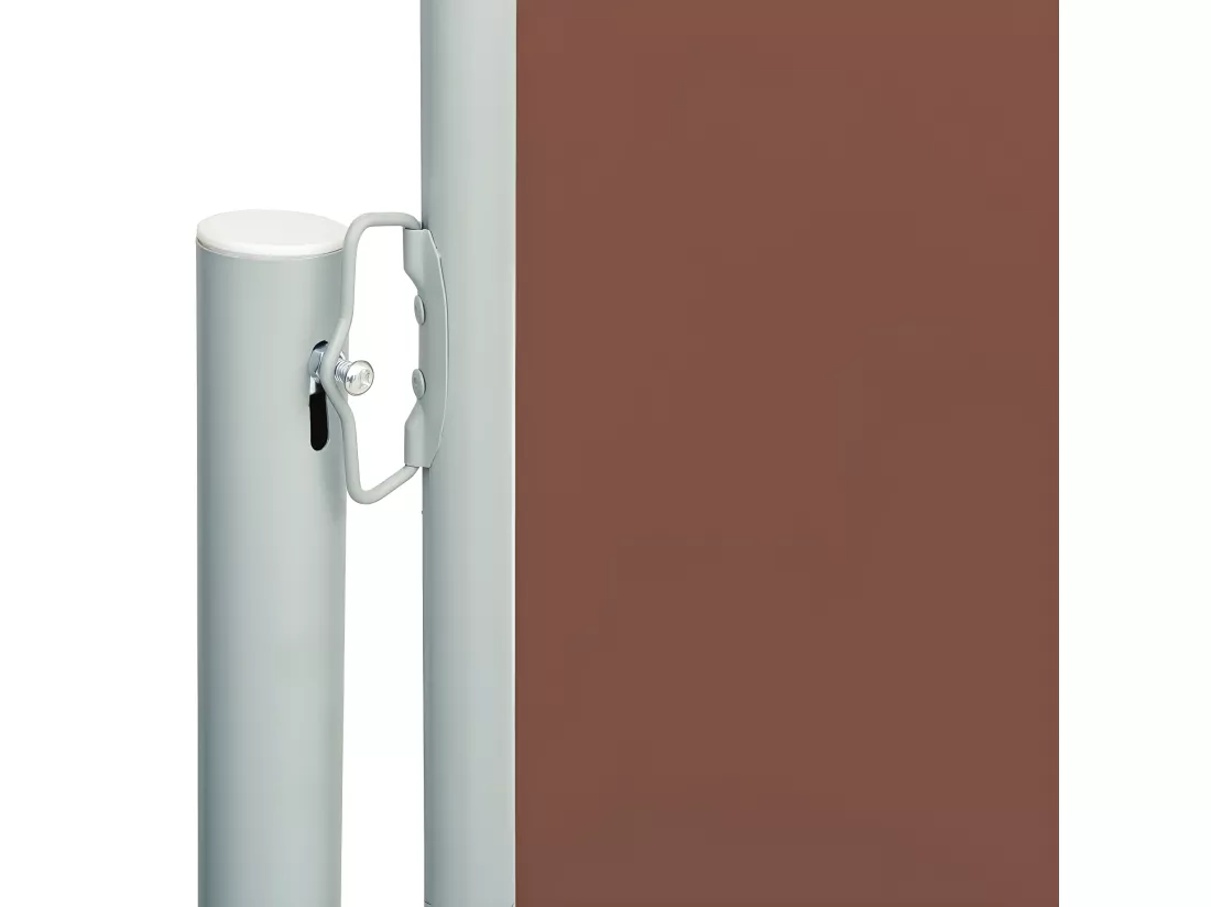 Auvent latéral rétractable de patio 117x600 cm Marron