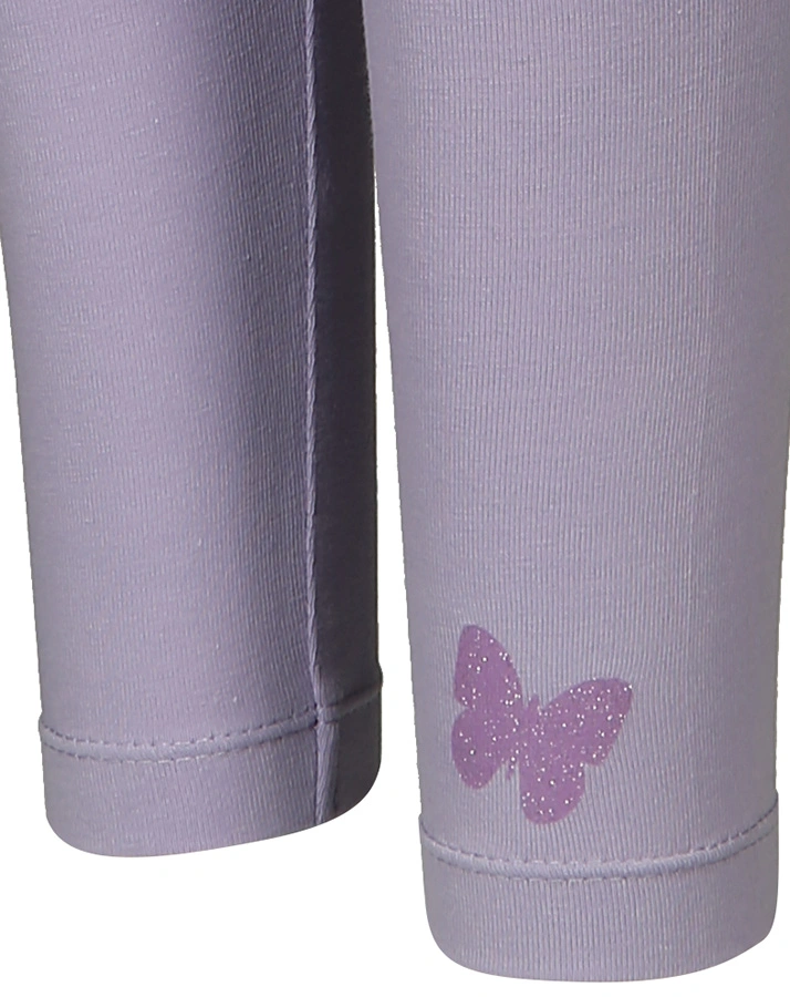 Leggings LYNFORD mit Glitzer-Schmetterling in flieder