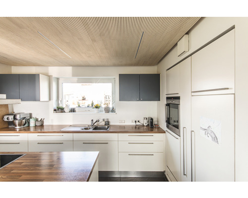 Akoestisch paneel LIGNO® wit geprepareerd, lamelbreedte: normaal 21 mm, 1455 x 300 x 25 mm