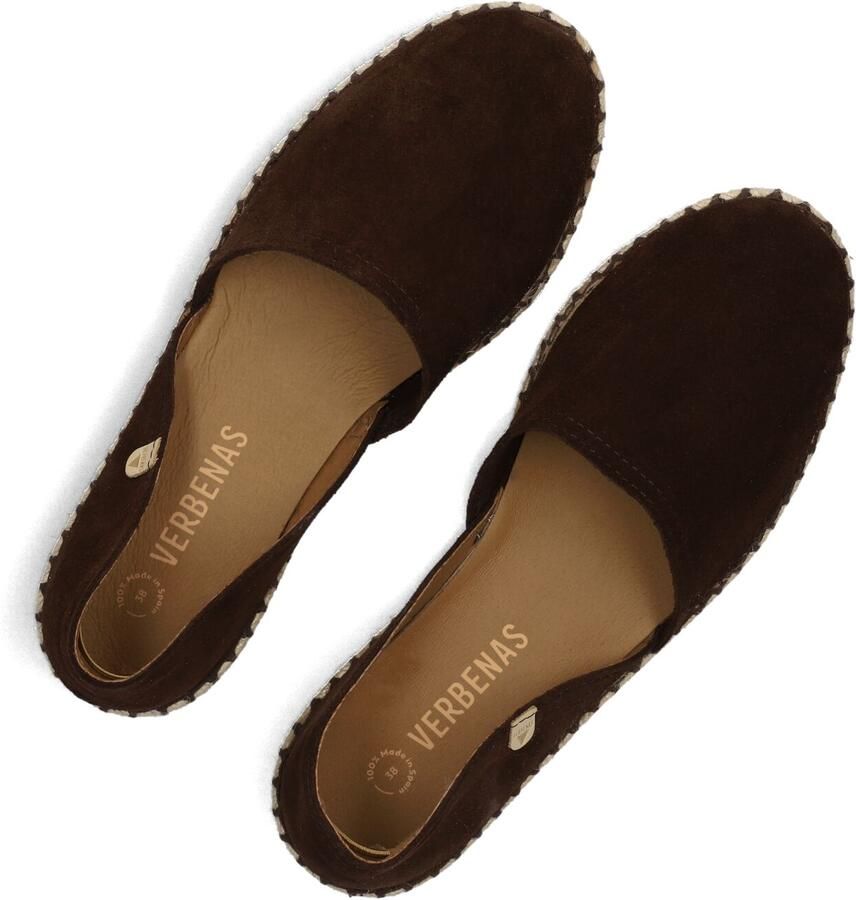 Verbenas Carmen suède espadrilles donkerbruin