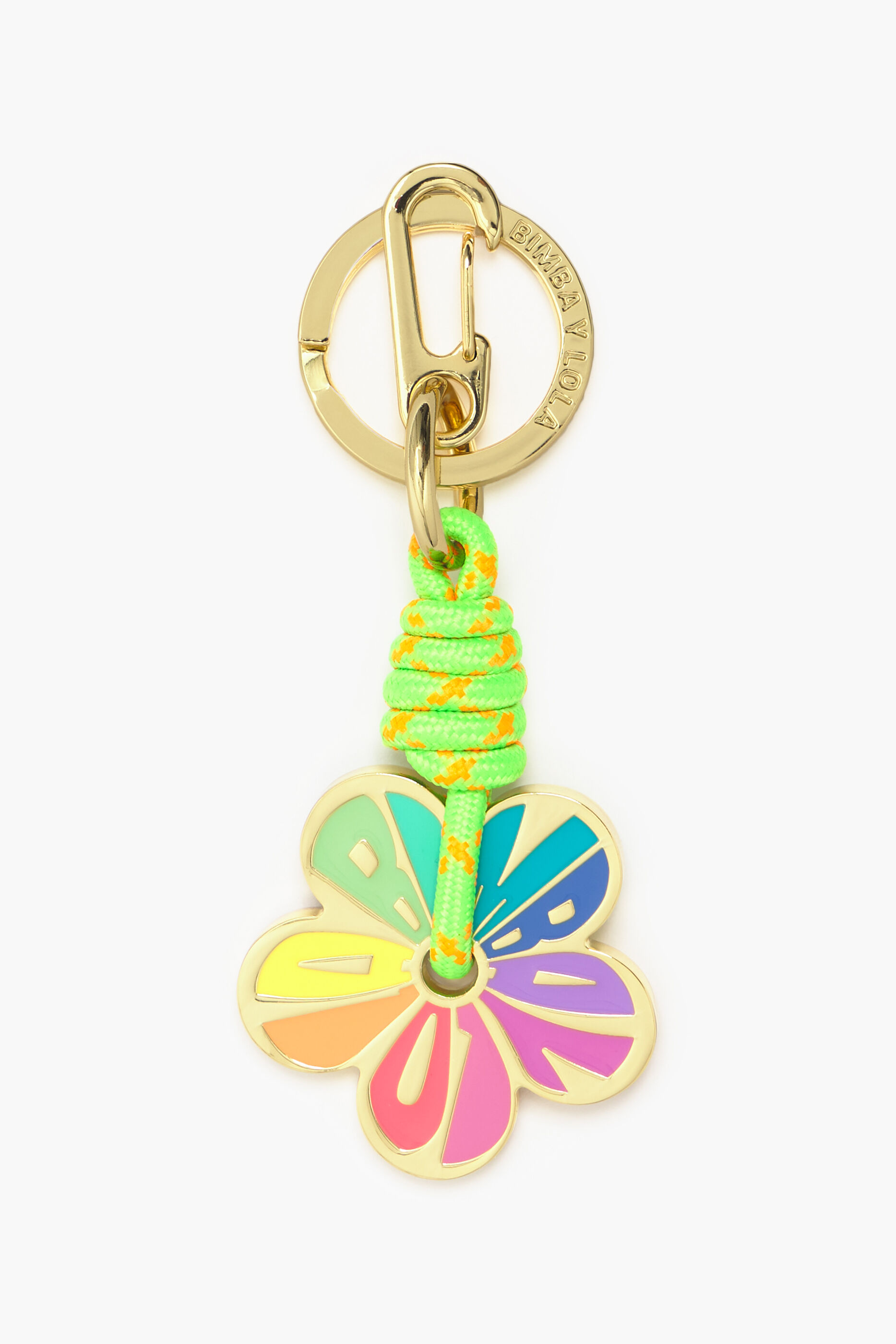 Chaveiro de flor dourada