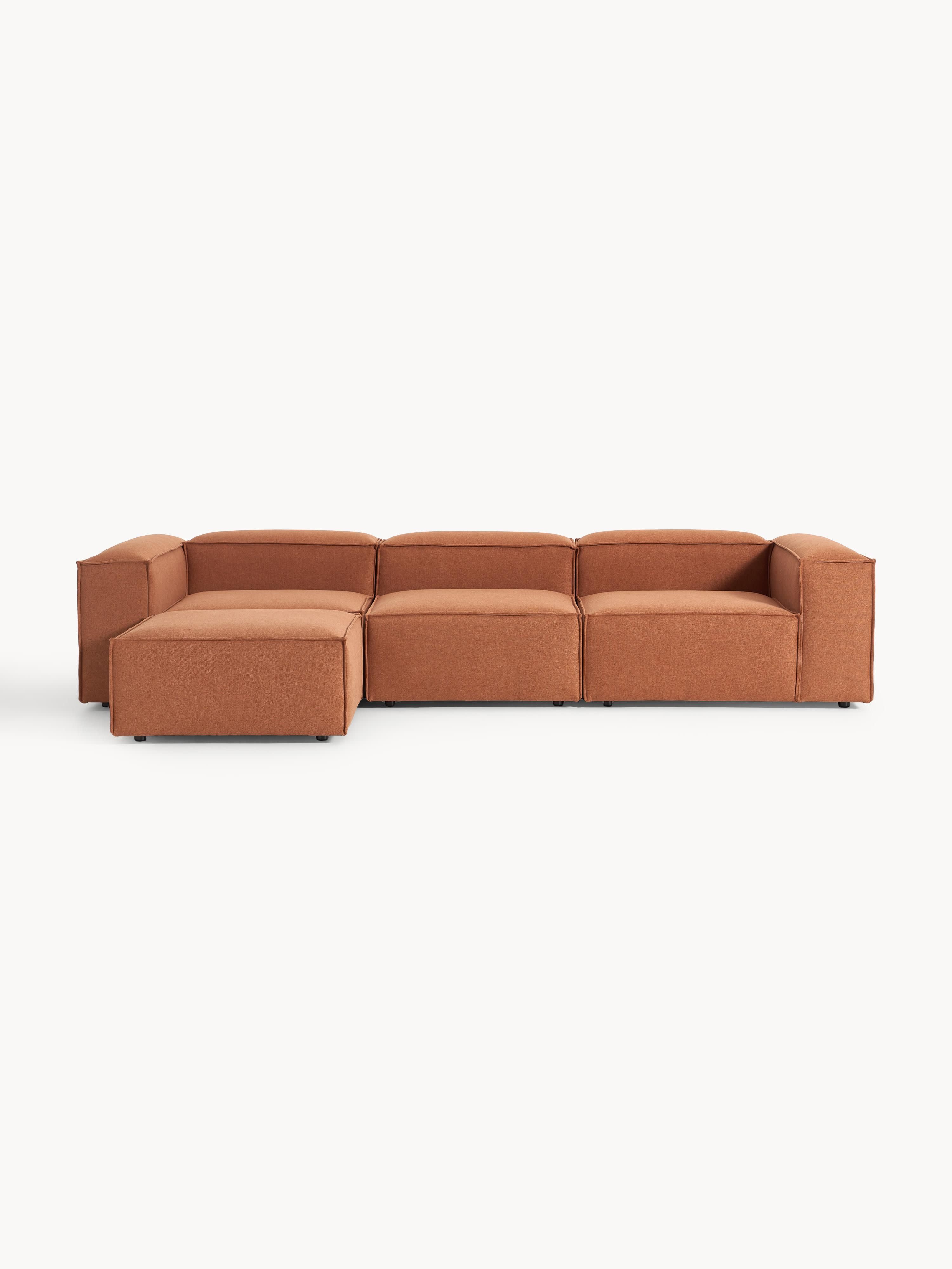 Modulaire bank Lennon (4-zits) met poef (links/rechts)