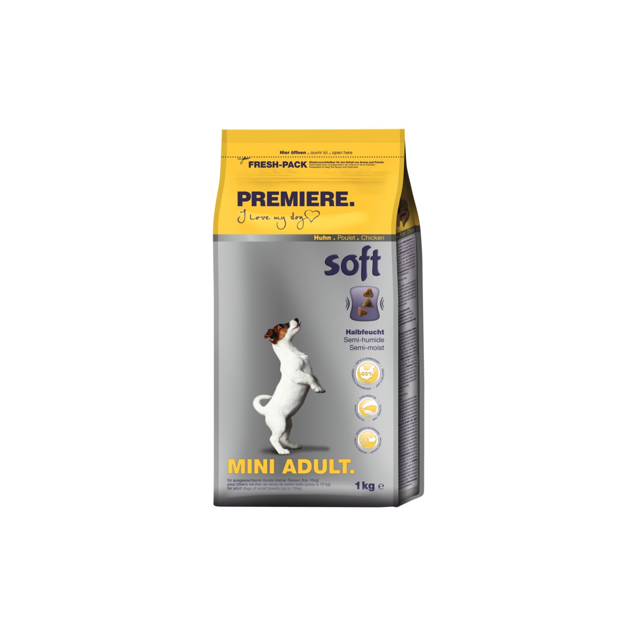 PREMIERE Trockenfutter Hund Soft Adult Mini Rind Geflügel 1 kg