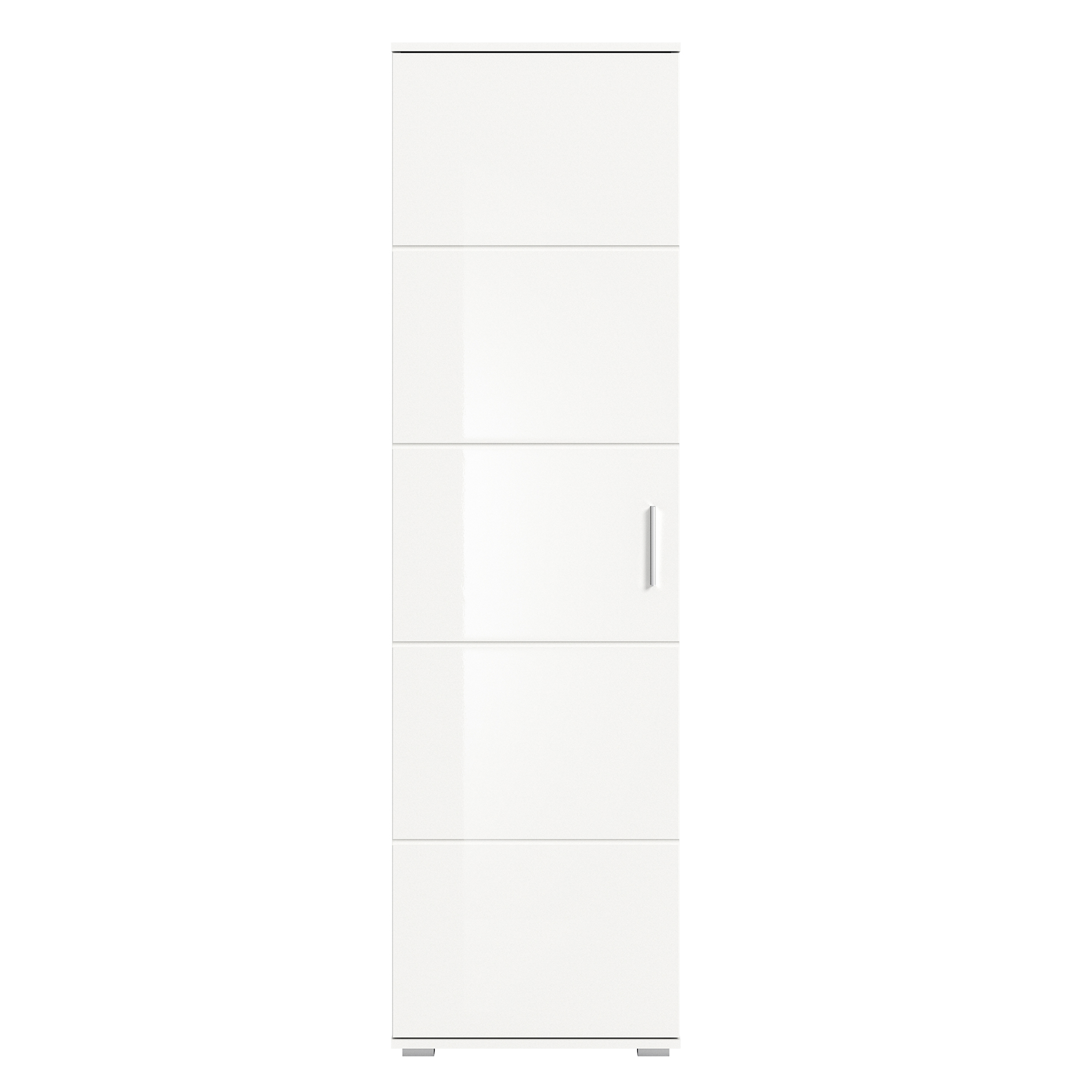 Garderobenschrank PREGO - weiß Hochglanz-weiß - 55 cm
