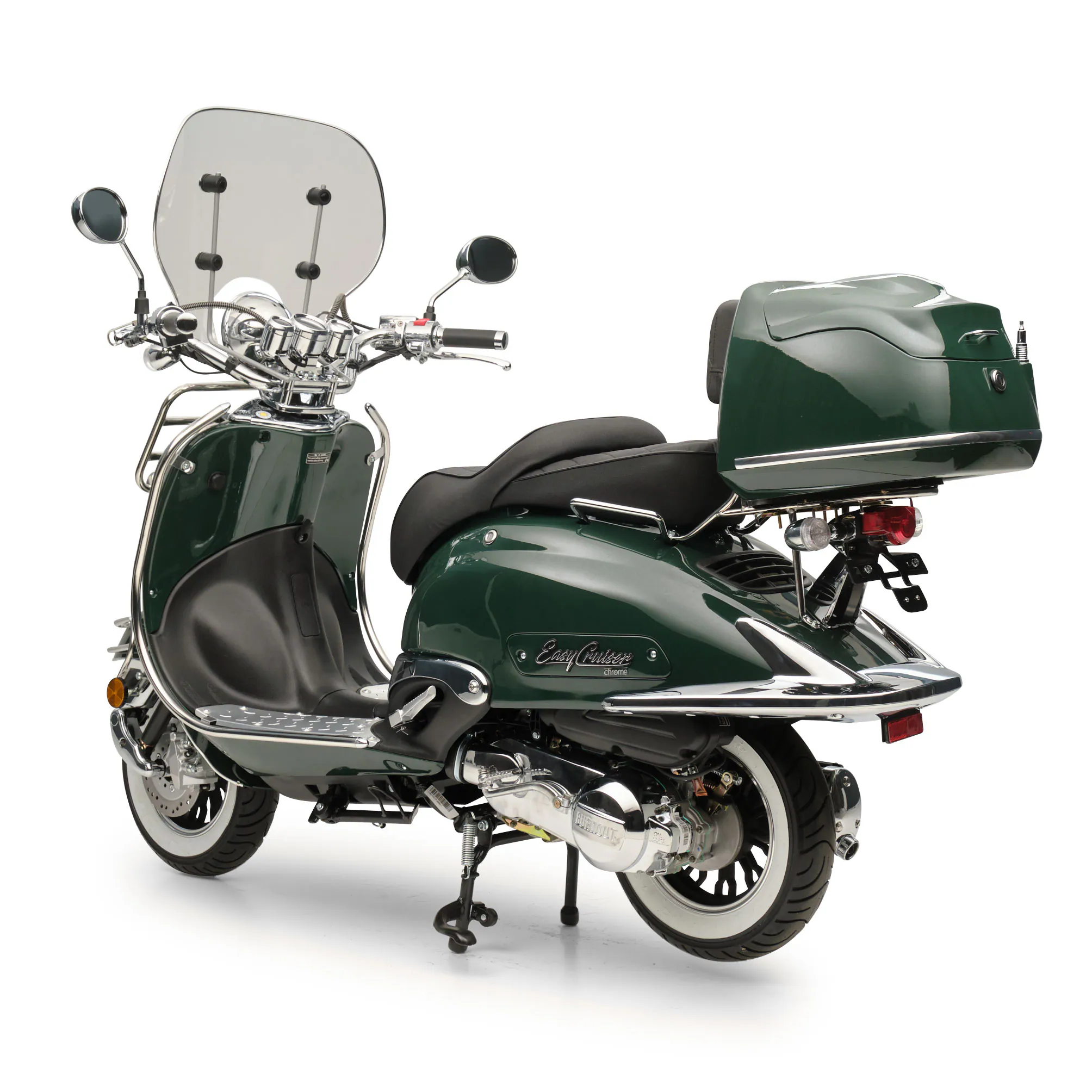 Motorroller Retro EasyCruiser Dunkelgrün 125ccm 85 kmh Kraftrad Euro 5 Scooter