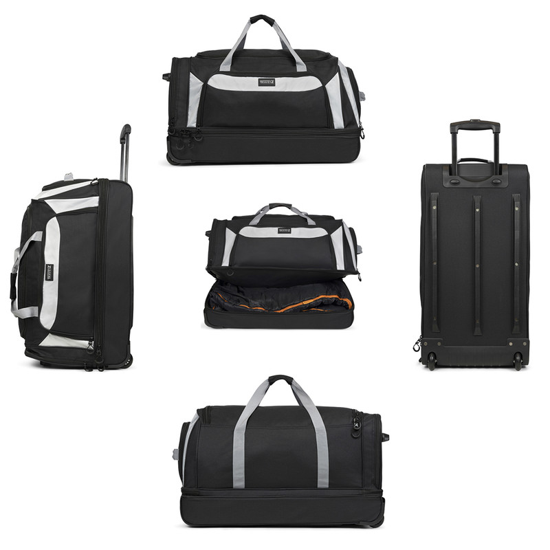 TravelZ 96 liter wieltas - Black