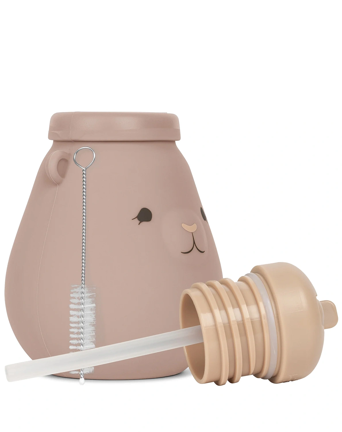 Silikon-Trinkflasche TEDDY (400ml) in blush