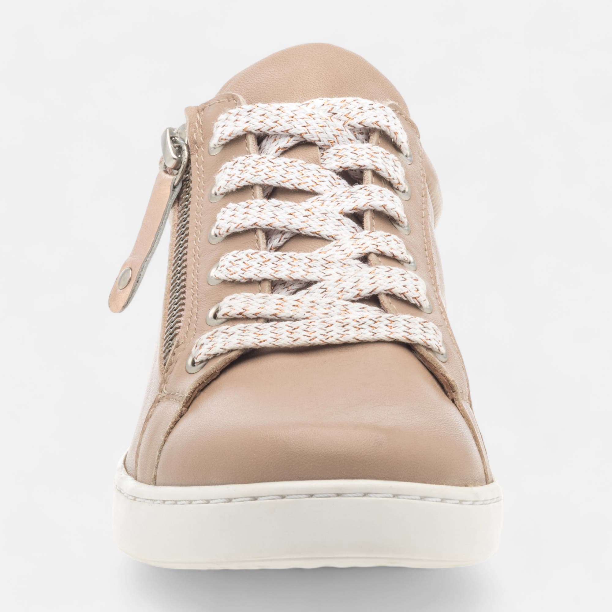 Baskets basses Femme en cuir rose