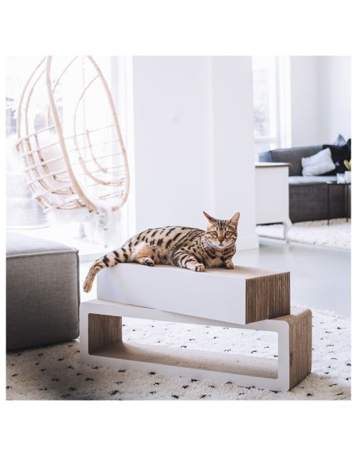 District 70 Stretch - Kattenspeelgoed - 24 x 84 x 24 cm Wit