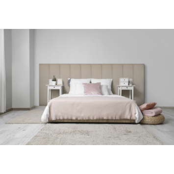 Wandkussen boucle taupe 120x30 cm