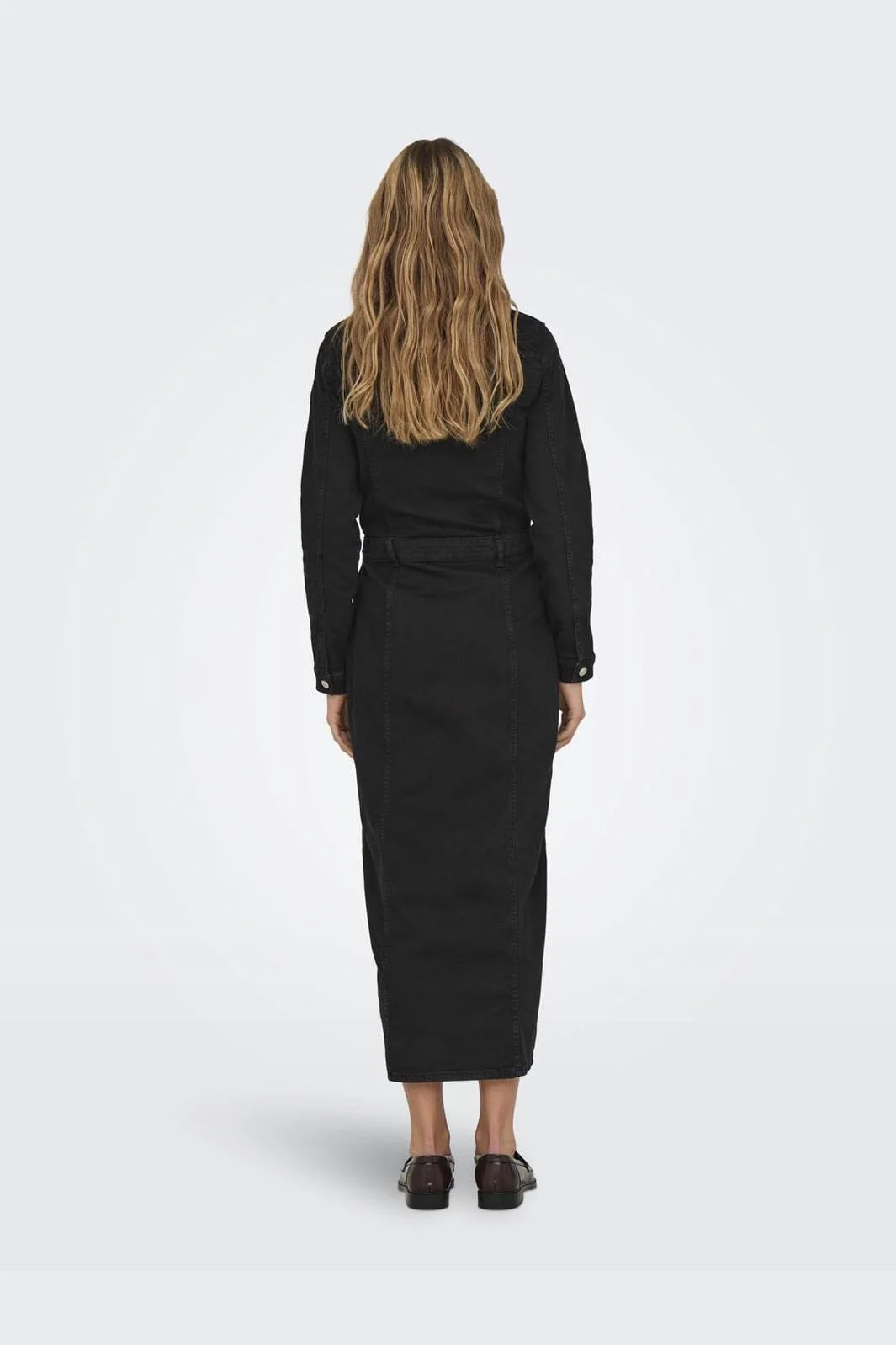 Only Onlellen Ls Longstretch Dress Rea130 4752029 washed black