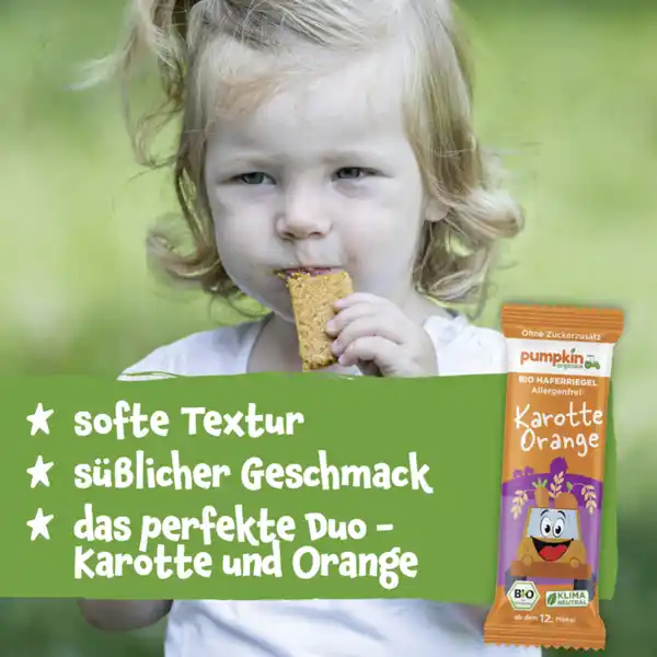 Bio Haferriegel mit Karotte & Orange