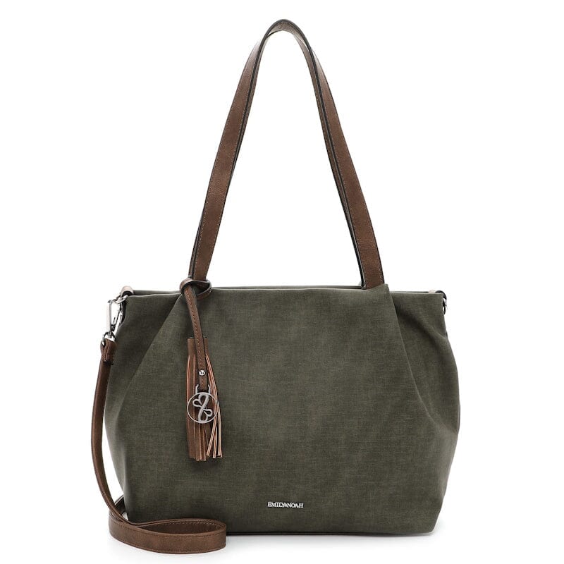 Emily & Noah Elke Bag in Bag Shopper M Olive Cognac