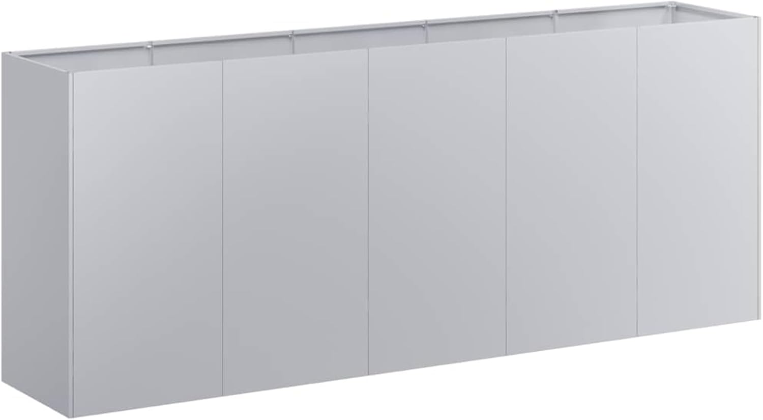 vidaXL Pflanzkübel 200x40x80 cm Verzinkter Stahl, Pflanzschale, Garten-Garten-Pflanzkübel, Outdoor-Pflanzgefäß, Hochbeet, Pflanzgefäß, Blumenkasten