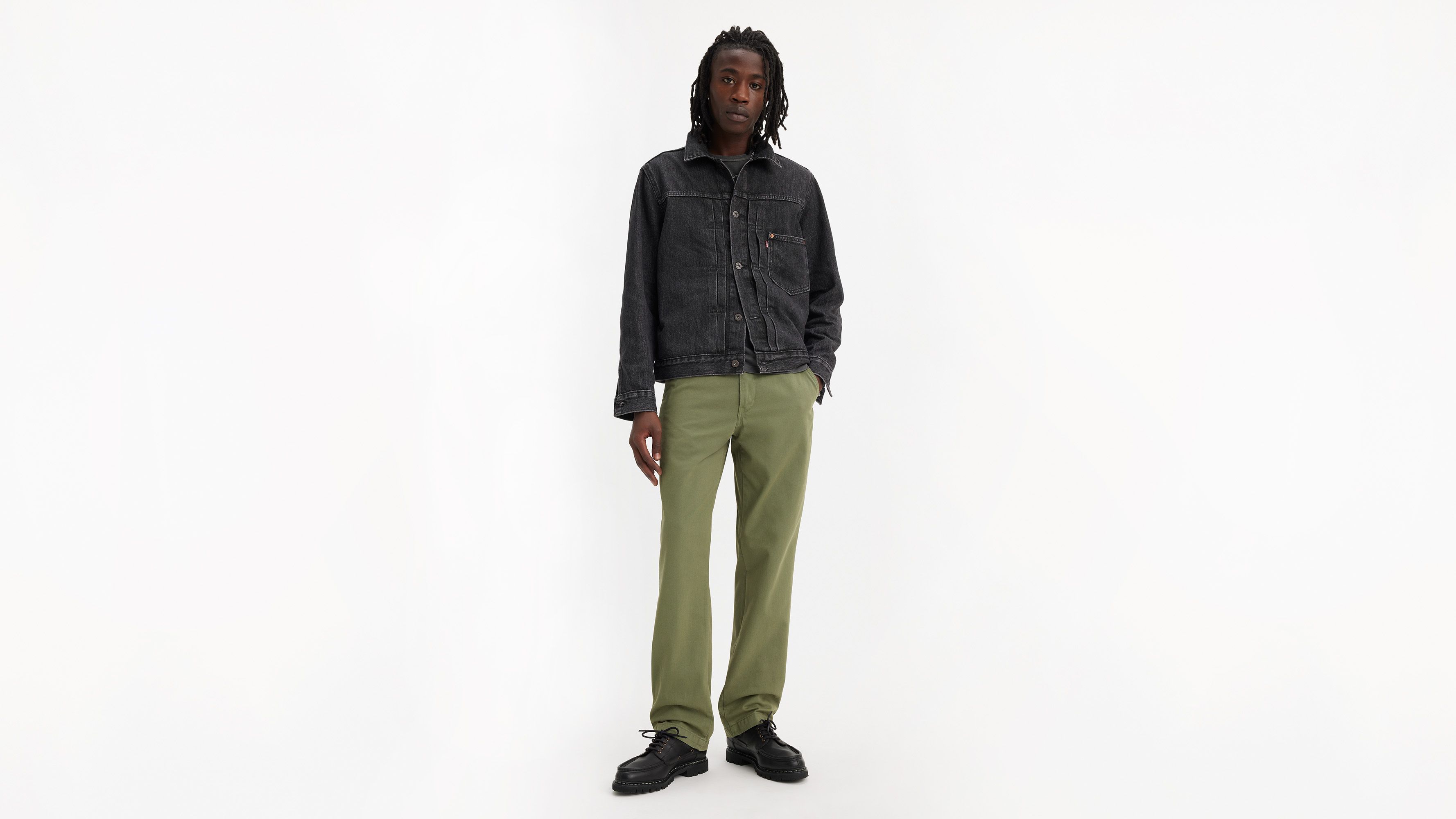 Pantalon XX Chino Authentic Straight - Four Leaf Clover Soft Garment Dye - Vert