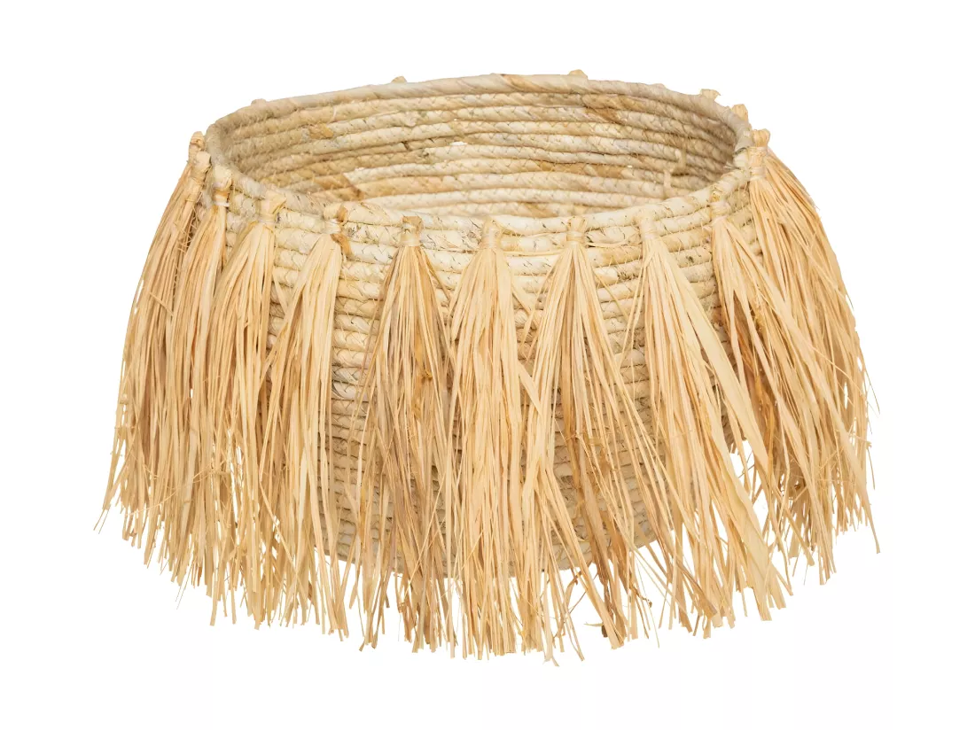 Set de 2 Paniers de rangement à frange