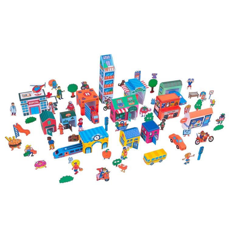 Paper toys 3D City - ville pop-up à construire Omy