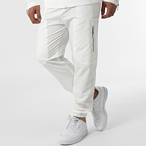 Ensemble Veste Et Pantalon Jogging KL-2060 Blanc