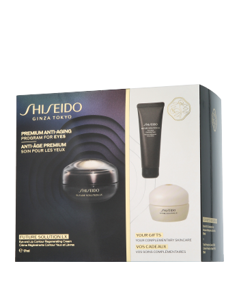 Shiseido Future Solution LX Set mit Eye & Lip Regenerating Cream 17ml-50ml-15ml