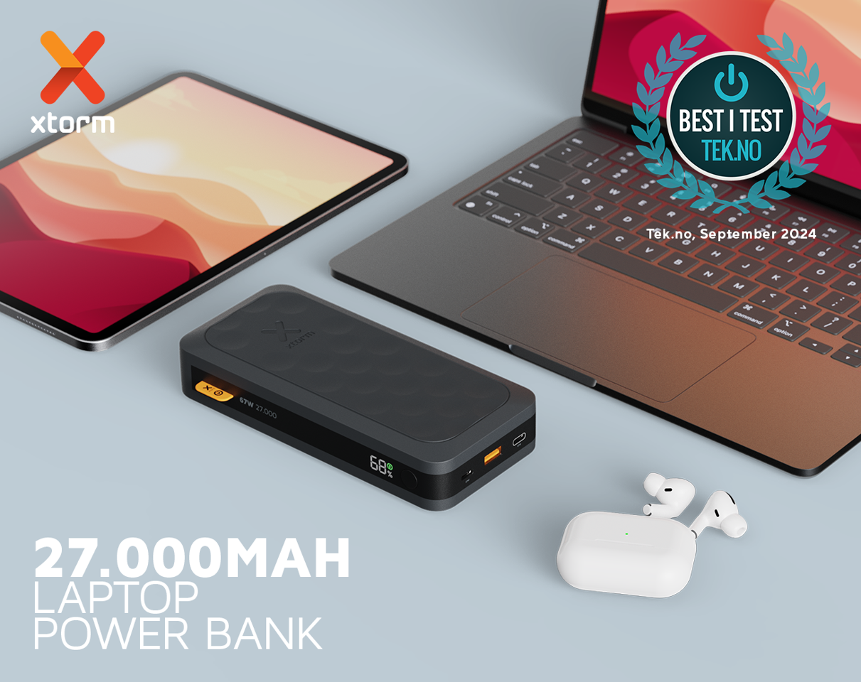 Xtorm - Powerbank USB-C PD 67W 27.000mAh 2xUSB-C Sort
