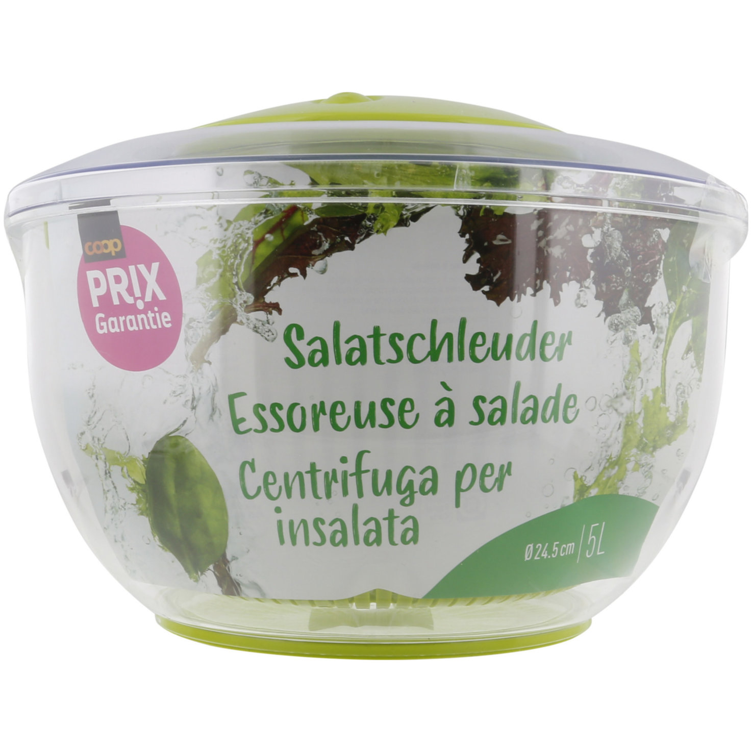 Prix Garantie Salatschleuder, 24.5cm. Fassungsvermögen 5L