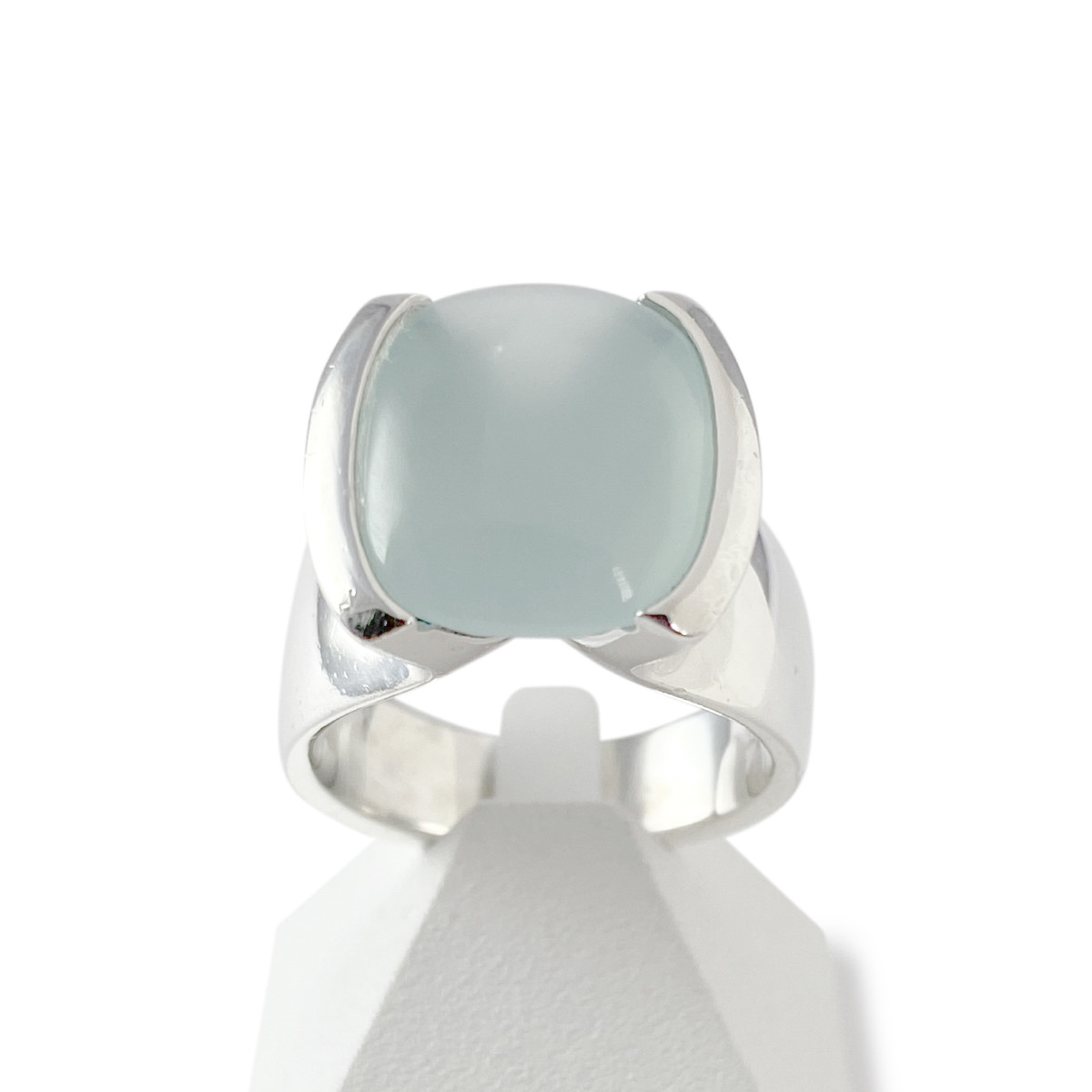 Bague d'occasion argent 925 pierre imitation bleu