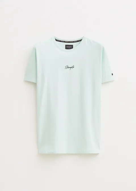 T-shirt met logo print groen (MINT)