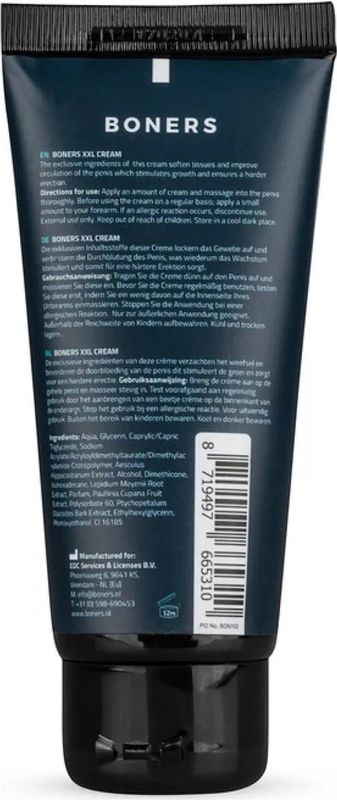 Boners - Penis XXL Crème - Vergroten van de Penis - 100 ml