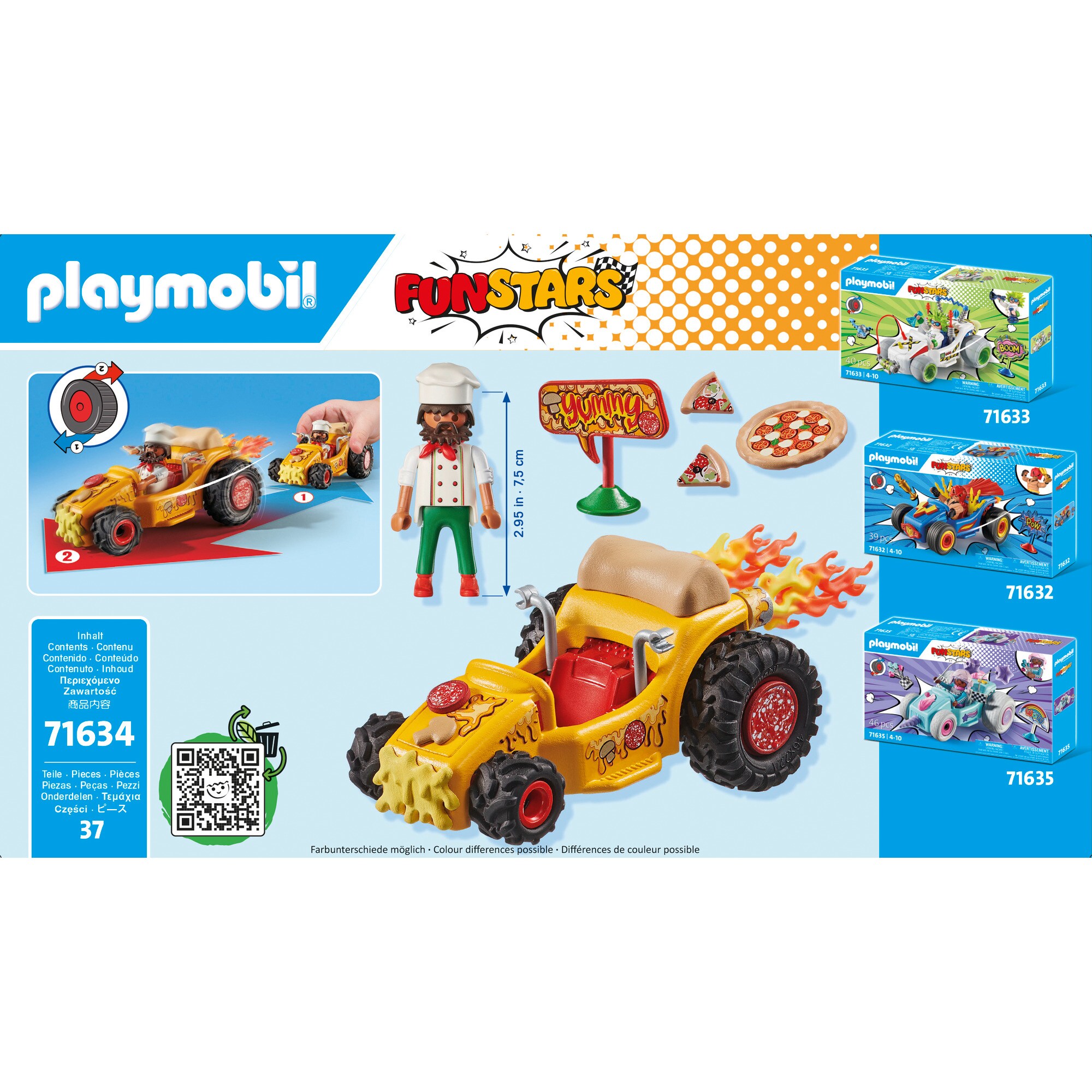 PLAYMOBIL Konstruktionsspielzeug Funstars Rasende Pizza